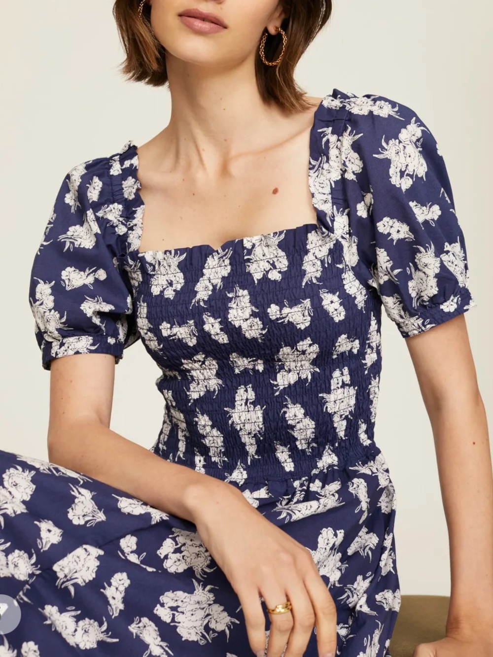 Polo Ralph Lauren Blue Floral Day Dress with pockets (size XL) - Picture 2 of 11